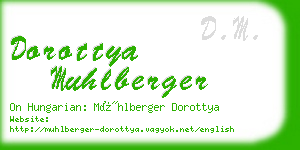 dorottya muhlberger business card